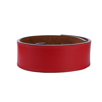 China Breathable Leather Back Waist Support Cowhide Weightlifting Gym Exercise Support Belt Weightlifting Belt Lower Back Fitness for sale