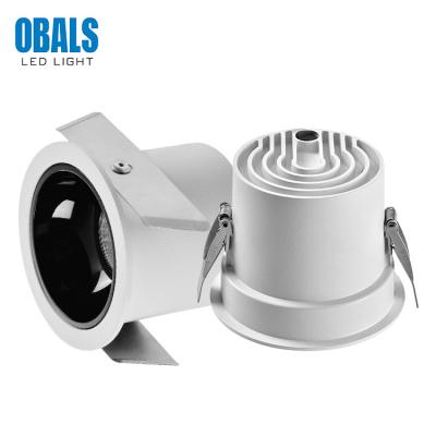 China Aluminum OBALS 6W 9W 12W Adjustable Recessed Round Mount Minimalist Smd Die Casting Led Spot Light for sale