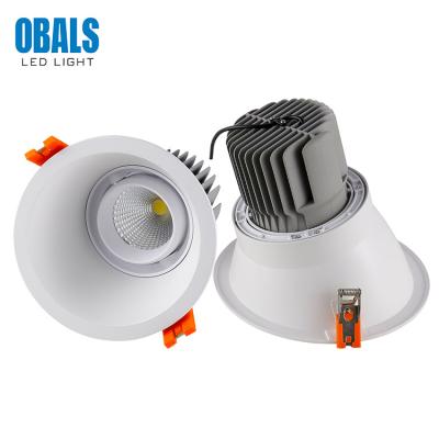 China OBALS Minimalist Round Mount Die Casting Aluminum Adjustable Recessed COB 15W 20W 30W Led Spot Light for sale