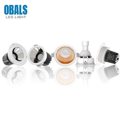 China Modern OBALS Trimless IP44 Die Casting Aluminum 10W 50W SMD Recessed LED Spot Light for sale