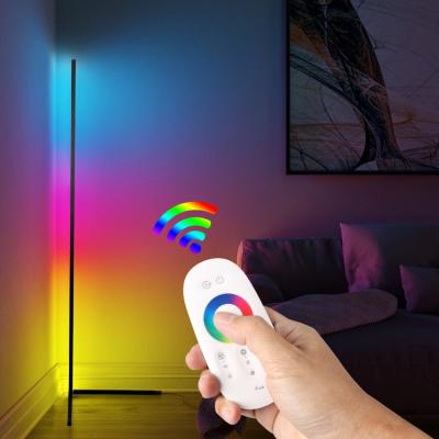 China Nordic Modern Decor Color Changing Club Bedroom OBALS Corner Bracket Atmosphere RGB LED Floor Light for sale