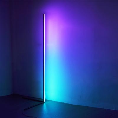 China Dropshipping Modern Multi Stock LED Remote Contemporary OBALS RGB Corner Floor Standing Light for sale