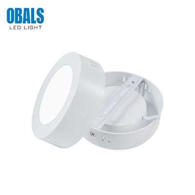 China Modern OBALS Easy To Install Narrow Bezel Surface Mounted 6w 12w 24w SMD Round Led Panel Light for sale