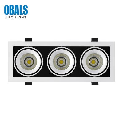 China OBALS Modern High Power IP54 10W 20W Aluminum Indoor 30W Recessed COB Led Grill Light for sale