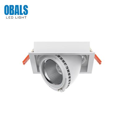 China OBALS Modern Aluminum Ip54 38w 76w Indoor 114w Recessed High Power Cob Led Grill Light for sale