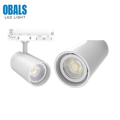 China Modern White Fixtures Rail Dimmable Adjustable Linear Spot 20w 30w 40w Aluminum COB Led Track Light for sale