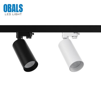 China OBALS Modern Nordic Single Magnetic Rail Style Showroom Indoor Spotlight IP20 9 18 30 Watt LED Track Light for sale