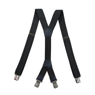 China Fasionable New Style 4cm Corn Ribbon Suspender 4 Staples X Staples Wide Back Suspender for Men and Women for sale