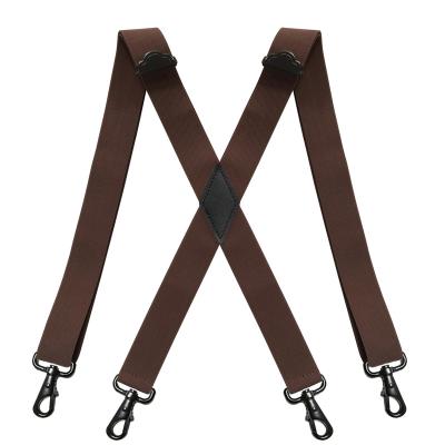 China Fasionable Fashion Sale Clothing Accessories Hook Clips Hook Clips Suspenders Hot Black X Back Suspenders Big For Men And Women for sale