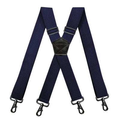 China Fasionable Fashion New Popcorn Elastic Straps Suspenders With 4 Hooks Clips Pads for sale