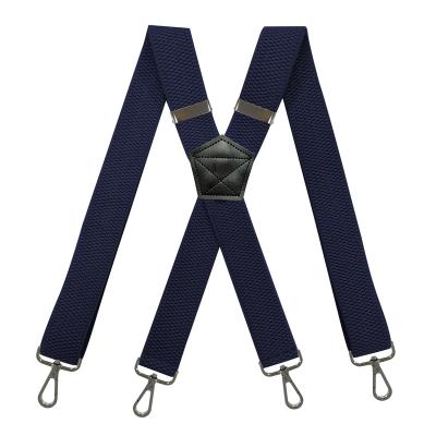 China Fasionable Hot Sale X Back Elastic Popcorn Suspenders With Super Big Hook Clips for sale