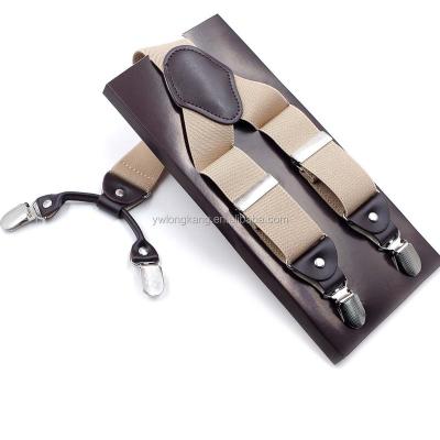 China 4 HOT SALE Adult Men's Clips Solid Colors High Quality Suspenders 3.5cm *120cm for sale