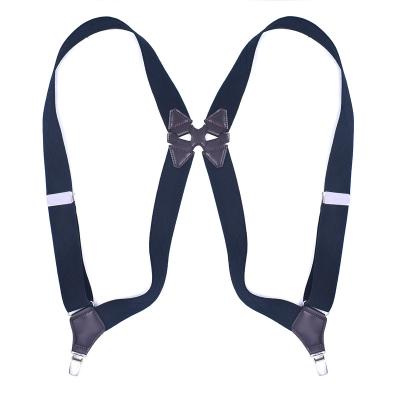 China Hot Sale New Arrival Adjustable Men's X Suspenders Back Suspenders 2 Clips Suspenders for sale