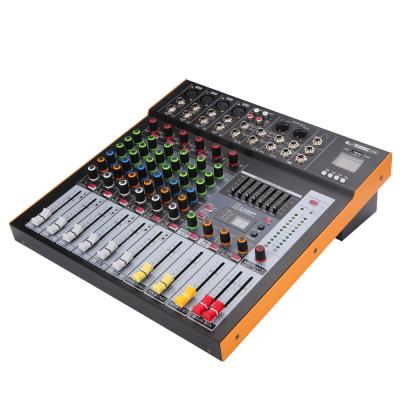 China Bluetooth /16 DSP Console 6channel Professional Audio Mixer USB Video Price/build Wholesale Mixer De Audio High Reasonable for sale