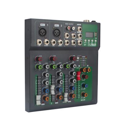 China Professional Audio Equipment Used 4-Channel Professional Line Mixer Recording Mixing Mini Audio Mixer For Small Club for sale