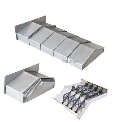 China Small Compression Telescopic steel cover Steel plate type bellows cover protect slide way for cnc machine for sale