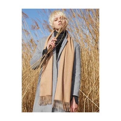 China Pure Cashmere Factory Wholesale 100%Cashmere Camel Comfort / Flexibility Cashmere Scarf For Autumn And Winter for sale