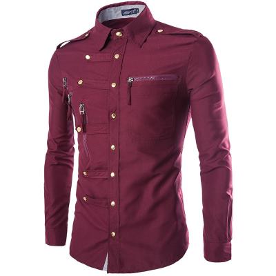 China new Anti-wrinkle fashion man shirts men slimming shirt male casual shirt wholesale for sale