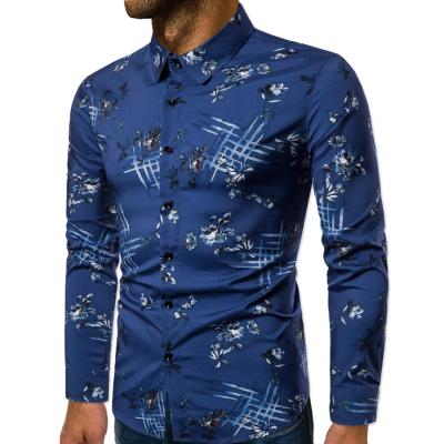 China 2020 New Fashion Anti-wrinkle European Style Shirt With Good Quality Print For Men for sale