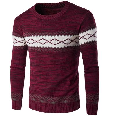 China 2020 Colorful Breathable Fashionable Men And Neck Patchwork Thickened Thermal Round Sweater for sale