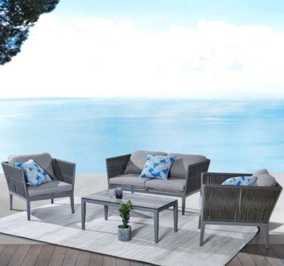 China 2019 New Design Modern Furniture Set Rope Outdoor Sofa Garden Furniture Set for sale