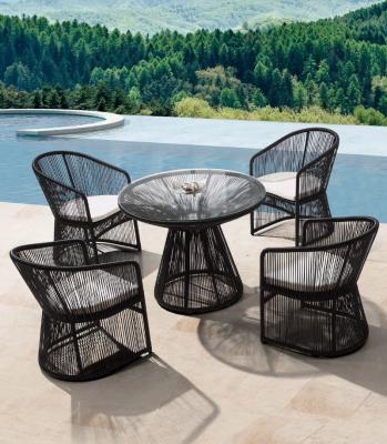 China Modern Stylish Popular Aluminum Cane Rattan Garden Furniture for sale