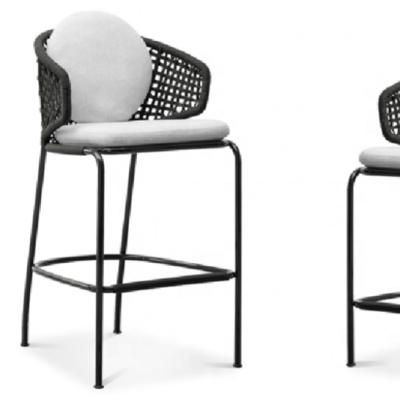 China High Quality Modern Outdoor Metal Rattan Modern Island Bar Stools for sale