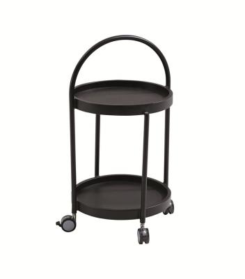 China NEW Modern Metal Bar Cart Aluminum Wicker Patio Garden Cart for sale