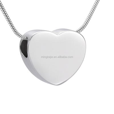 China Mini Urn Keepsake Jewelry Mini Heart Pet Urns Stainless Steel Empty Cremation Heart Pendant for sale