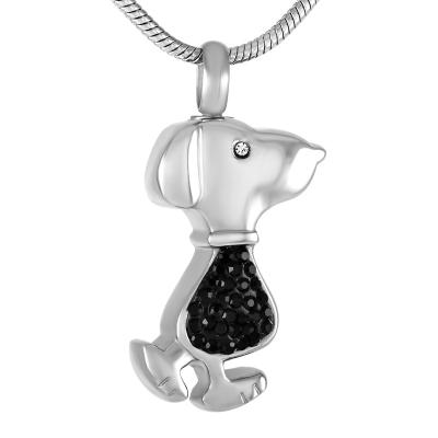 China Romantic Zircon Inlaid Dog Urn Necklace Urn Necklace Color Zircon Inlaid Special Dog Pendant Jewelry for sale