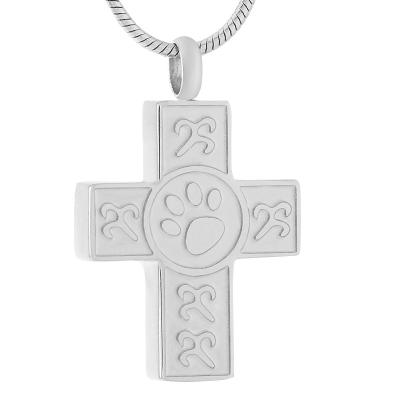 China IJD9451 CLASSIC Cross Necklace Stainless Steel Pet Cremation Jewelry For Ashes Women Man Accessories for sale