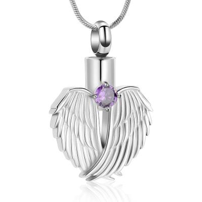 China Romantic Always On My Mind Forever In My Heart - Cremation Jewelry Urn Necklace For Ashes Crystal Therapy Necklace Pendant for sale