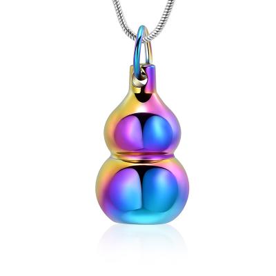 China Fashion Style Pendant Urn Squash Necklace Romantic Gold Plated Stainless Steel Charm Pendant for sale