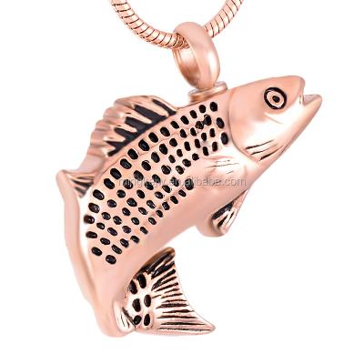 China A Romantic Cylinder L Memorial Urn Cremation Jewelry Fish Stainless Steel Pendant Pendant for sale