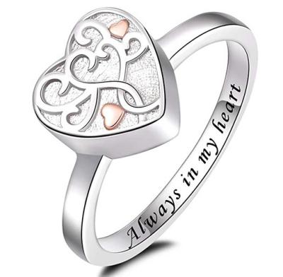 China CLASSIC Engraving Custom Womens Ring Like Carving Pattern Fashion Urn Ring for sale