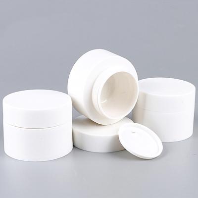 China Cosmetic Custom Colors 50g PP Plastic Frosted White Black Cheap Cosmetic Cream Jars Jars for sale