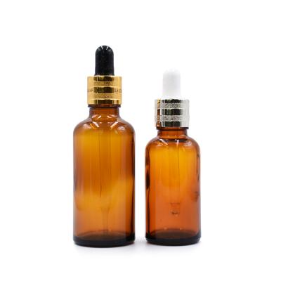 China Recyclable Amber Glass Dropper Bottles For Essential Oil Bottle for sale