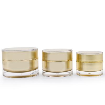 China New Arrivals Cosmetics Thickening Double Wall Cosmetic Cream Acrylic Jars for sale