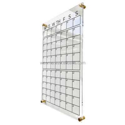 China Durable Clear Acrylic Wall Calendar 2023 Wall Calendar Custom Planner for sale