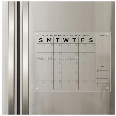 China Wholesale Durable Clear Magnetic Dry Acrylic Board Fridge Calendar Erase Calendar for Wall for sale