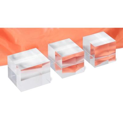 China Durable Custom 30mm Trapezoid PMMA Lucite Clear Acrylic Block for sale