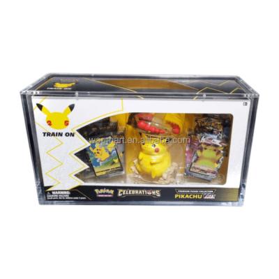 China Durable Clear Acrylic Pokemon Booster Box Display Case for Pokemon Pikachu for sale