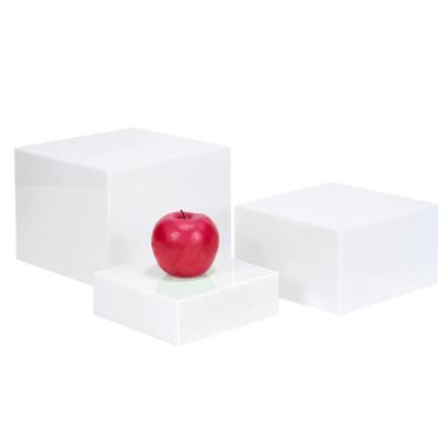 China custom acrylic buffet display risers white acrylic box for food WD-2 for sale