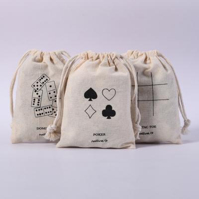 China Custom Safety Canvas Printed Large Logo Cotton Travel Pouch Drawstring Cotton Pockets Eco Friendly Gift for sale