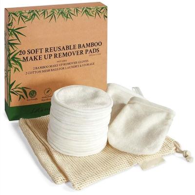 China Face Eye Washable Face Make Up Facial Round Bamboo Reusable Cleansing Makeup Remover Hemp Cotton Pads for sale