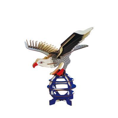 China BZQ TOY Unique Wooden Jigsaw Puzzle DIY Animal 3D Eagle Toys For Children for sale