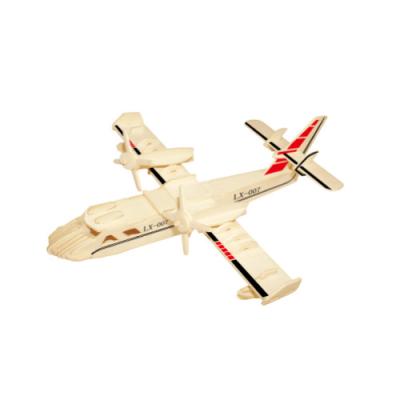 China DIY TOY BZQ 3D Jigsaw Planes Wooden Model Jigsaw Educational Toy Kids Puzzle for sale