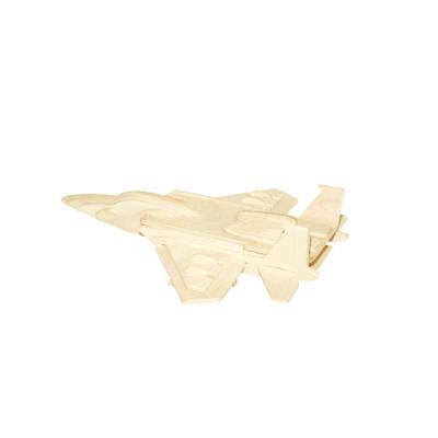 China DIY TOY Factory Price Warcraft Wood jigsaw puzzle 3D plane DIY jigsaw wooden children toys for sale