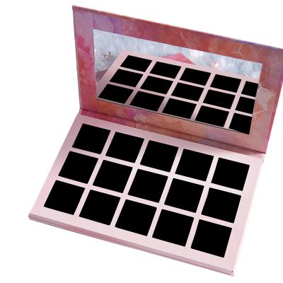 China 12 Colors Recyclable Printed Empty Cosmetic Private Label Makeup Packing Box Eyeshadow Palette Customized Empty Palette for sale