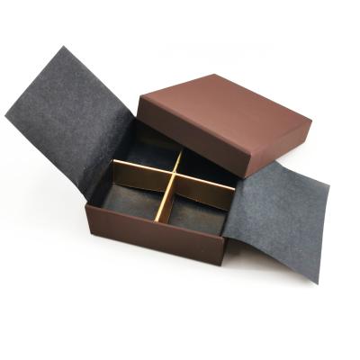 China Customized Wholesale Custom Color Cap Box For Chocolate Truffles Packaging Classic Food Grade Base And Lid Box With Paper And String Inserts for sale